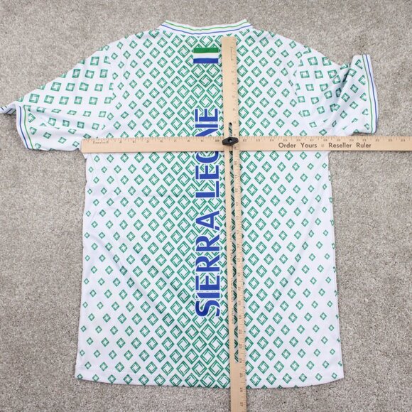 Sierra Leone Jersey Shirt Mens Large White/Green/Blue Football Soccer S/S Kit - Picture 10 of 13